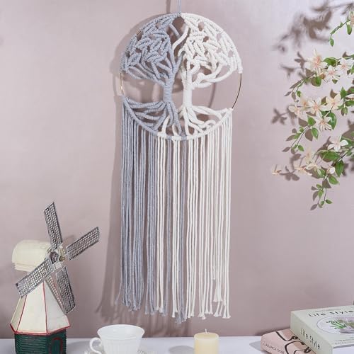 Tree of Life Macrame Kit for Adults Beginners Dream Catcher Macrame Wall Hanging Decor with Video Tutorials Handmade Woven Boho Home Decor for Bedroom Dorm Decoration - Image 5