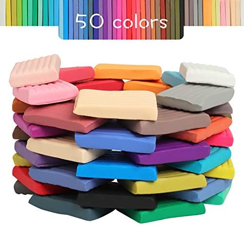Aestd-ST Polymer Clay Kit 50 Colors, Oven Bake Modeling Clay for Kids - Image 2