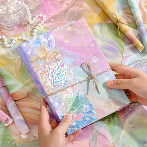 icceemee 160 Sheets of Pearlescent Scrapbook Paper, journaling Scrapbook Supplies Craft Collage Paper Set, Junk Journal Bullet Journal Poster Room Decor for Card Making Decorative Gifts by ICCEEMEE