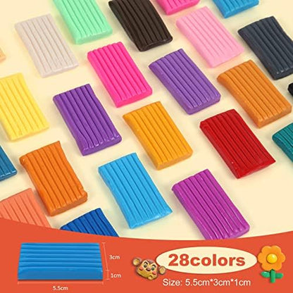 CiaraQ 28-Color Polymer Clay Oven Bake Modeling Kit - Image 3