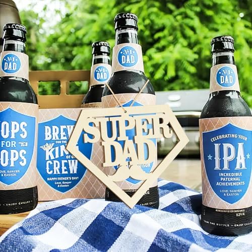 Wooden Fathers Day Crafts for Kids DAD Letter Ornaments to Paint 7 Inch, Large Size Father's Day Wooden Daddy Cutout DIY Blank Unfinished Wood Father's Gifts Ornament for Crafts Hanging Decorations - Image 6
