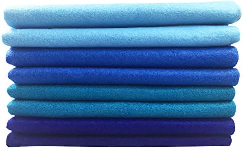 4pcs Thick 1.4mm Soft Felt Fabric Sheet Assorted Color Felt Pack DIY Craft Sewing Squares Nonwoven Patchwork (92x90cm Blue) - Image 2