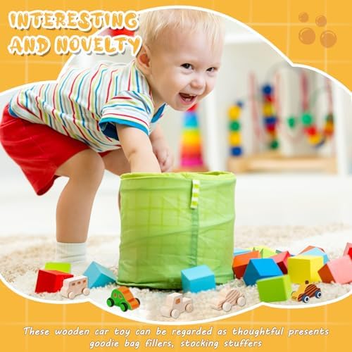 Beeveer 20 Pcs Unfinished Wooden Cars DIY Toys, Paintable Wood Toy Cars Crafts to Paint for Students Home Activities Family Time Handicraft Projects Party Favors - Image 6