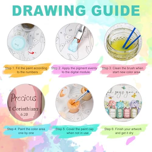 Paint by Numbers Kit for Adults, Christian Bible Verse, 16 x 20 Inch - Image 5
