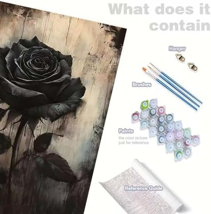 GEMOUJ Rose Flower Paint by Numbers Kits for Adults Beginners Flower Number Kits on Canvas,DIY Easy Digital Oil Painting Kits,Home Wall Decor 16 X 20 Inch - Image 6