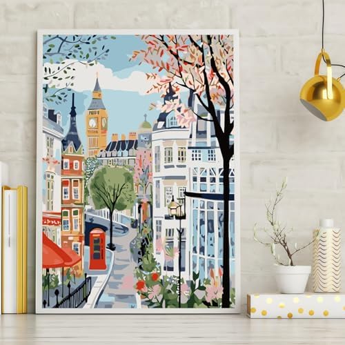 Mosaflare London Paint by Numbers for Adults Beginner 12X16 inch - Image 2