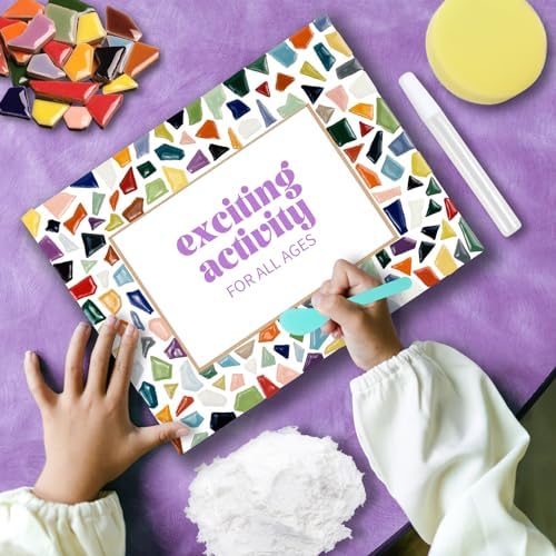 goldentime Decorate Your Own Mosaic Picture Frame - DIY Mosaic Craft Kits Fun Arts and Crafts for Adults Birthday Christmas Father's Day Mother’s Day Gifts - Image 5