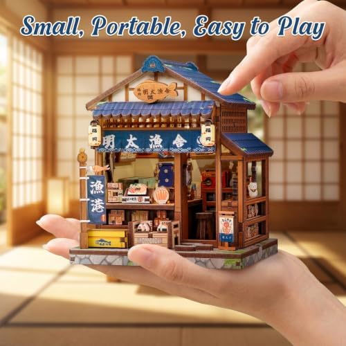 Cutefun DIY Miniature House Kit, 129 Pcs 3D Wooden Puzzle Tiny House - Image 3