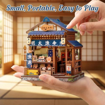 Cutefun DIY Miniature House Kit, 129 Pcs 3D Wooden Puzzle Tiny House - Image 3
