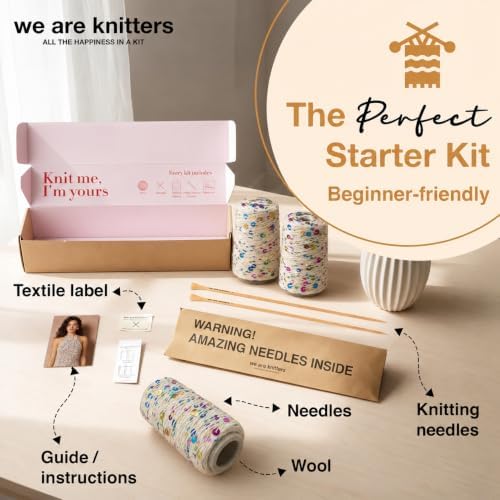 We Are Knitters Briolette Top Knitting Kit | Limited Edition DIY Knitting Kit for Women | Beginner-Friendly Top Kit with 3 Dancing Queen Opalite Cotton Yarn, Pattern & 1 Needles - Image 6