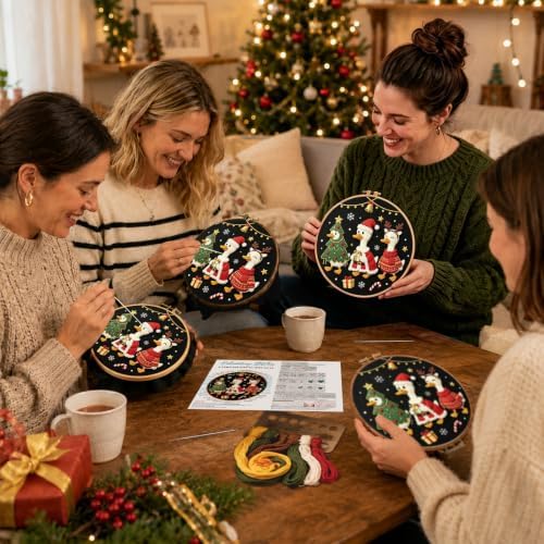 Nuberlic Christmas Embroidery Kit for Beginners Adults DIY Needlepoint - Image 6