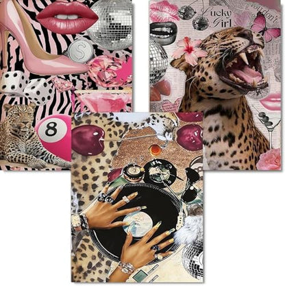 3 Pack Coquette Paint by Numbers Kit for Adults,Color By Numbers for Adults by WUDWL