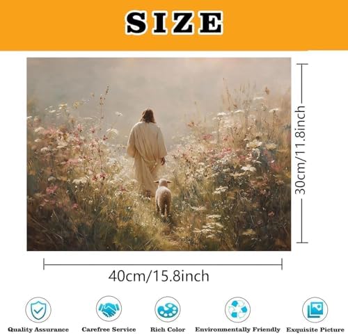 Jesus Paint by Numbers Kit for Adults Framed Canvas 12X16 in, Frameworkless - Image 3