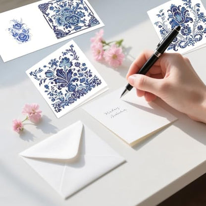 jinglinhh 6pcs Diamond Art Painting Porcelain Greeting Cards with Envelopes, DIY Card Making Kits for Adults, Diamond Art Postcards Christmas Cards Craft Gifts - Image 6