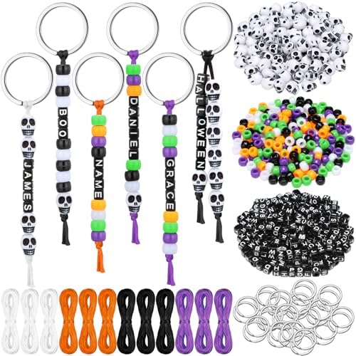 Landical 564 Pcs Halloween Keychain Making Kit DIY Name Bead Craft by Landical