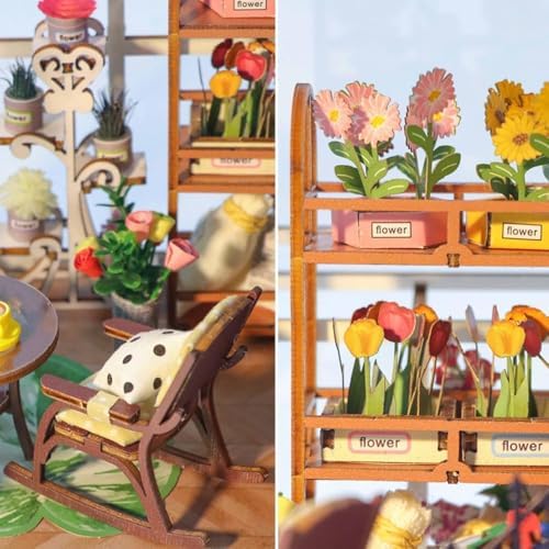 DIY Book Nook Kit, Miniature Dollhouse Booknook Kit for Adults, Garden - Image 3