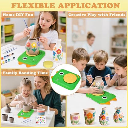 Pottery Wheel for Kids, Pottery Kit with Air Dry Clay, Arts & Crafts Toy - Image 6