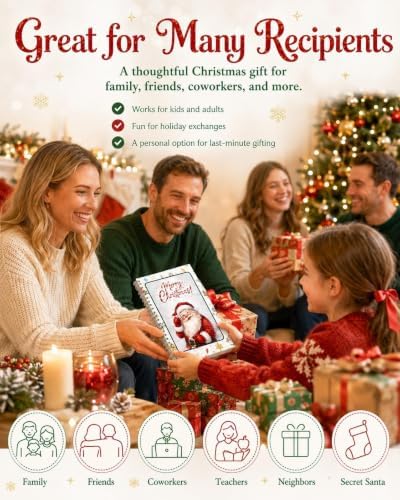 RHUTQP DIY Spiral Bound Christmas Gift Card Book, 5x7 Holiday Gift Booklet - Image 7