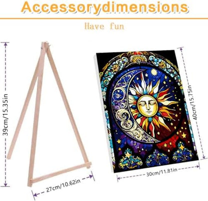 Meothan Framed Paint by Numbers Kits for Adults 12x16in with Wooden Easel - Image 2
