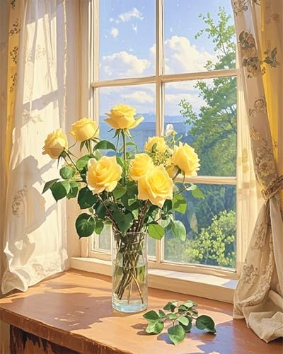 ZRIZQ Paint by Numbers Kit for Adults Beginner,Flower Landscape,16x20 by ZRIZQ