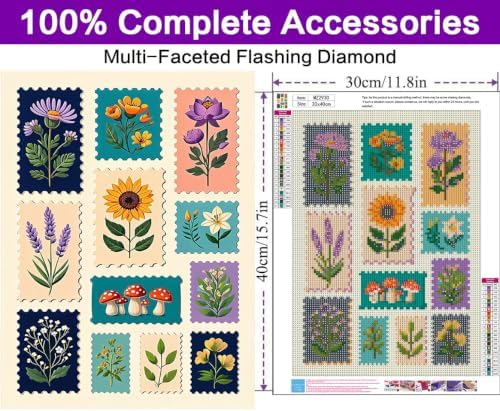 Flowers Diamond Art Kits for Adults, Diamond Art Painting Kits for Adults - Image 4