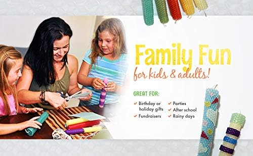 Make Your Own Beeswax Candle Kit - Includes 10 Full Size 100% Beeswax Honeycomb Sheets in Cranberry and Approx. 6 Yards (18 Feet) of Cotton Wick. Each Sheet Measures Approx. 8" x 16 1/4". - Image 6