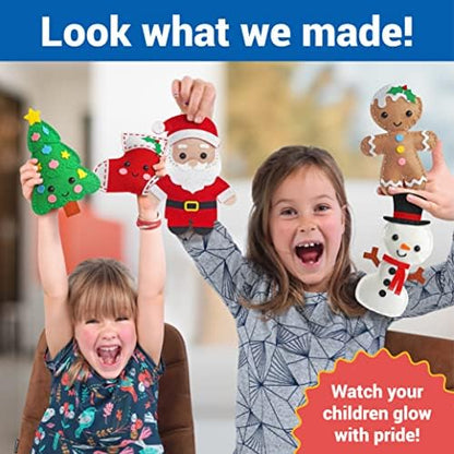 Craftorama Sewing Kit for Kids, Fun and Educational Christmas Craft Set for Boys and Girls Age 7-12, Sew Your Own Felt Christmas Set Craft Kit for Beginners, 165 Piece Set - Image 6