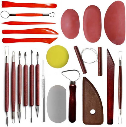 Langqun Clay Sculpting Tools,Pottery Tools Kit, Polymer Clay Tools,Pottery Ribs, Air Dry Clay Tools for Sculpting, Modeling, Carving, Modeling by LANGQUN