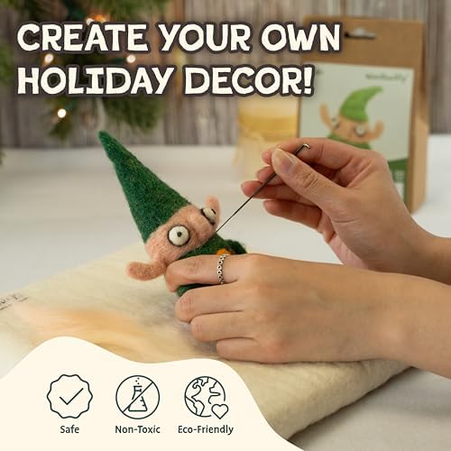 Woolbuddy Needle Felting Starter Kit (Elf) for Beginner & Adults with Tool - Image 4