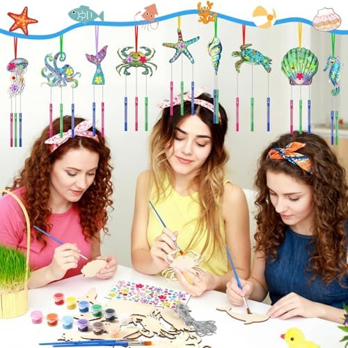 JellyArch Ocean Animal 30 Pack DIY Wind Chime Kit Art and Crafts - Image 2