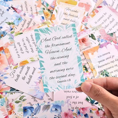 Birthday Cards, 60 Unique Greeting Card Set with Double Side Printed Bible Verse, Art Craft for Kids, Adults, Holiday Gift Ideas for Mom, Friends, Thank You & Greeting Card Collection by VYRANA