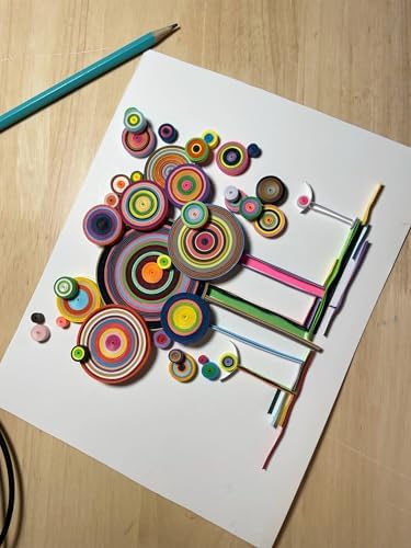 Lollipop Paper Quilling Kit Paper Quilling Adult Craft Great for DIY Craft Workshop, Home Decoration,Birthday Gift,Adult Friend interaction.It's Suitable for Adult and Craftsmen.Creative Stress Reliee - Image 4