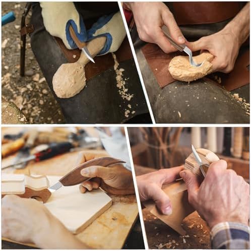 Wood Carving Kits, Wood Whittling Kit, Wood Carving Tools Kit, Wood Carving Kit For Beginners, Wood Whittling Knife Kit for Beginners With 8 PCS Wood Carving Knives, Wood Carving Kit For Adults - Image 6