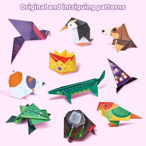 GAMENOTE Origami Kit for Kids Ages 8-12, 72 Fantasy Projects, 180 Sheets - Image 5