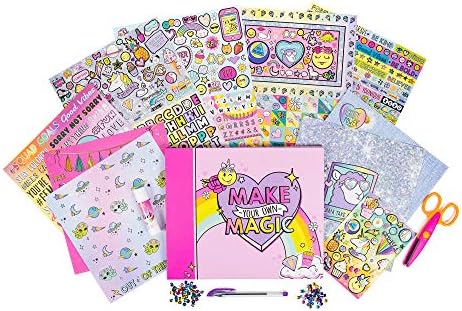 Just My Style Ultimate Scrapbook, Personalize and Decorate A 40-Page DIY Scrapbook, Great for Travel, Road Trips & On-The-Go, Memory Keeper Scrap Book for Kids & Tween Ages 6, 7, 8, 9,Beige - Image 2