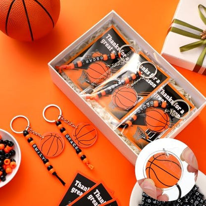 Suncalla 984 Pcs 24 Set Basketball Keychain Making Kit DIY Bead Bag Tag - Image 6