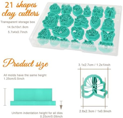 ORIGACH 21 Pcs Feminine Elements Polymer Clay Cutters Set - Image 2