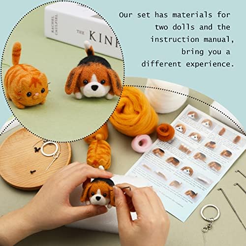 SHWAKK Needle Felting Kit, 2 PCS Dolls Needle Felting Starter Kit - Image 4