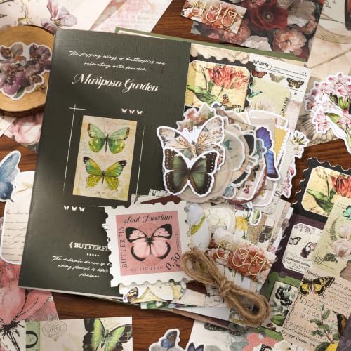 Diuhofart Butterfly Collage Kit, Vintage Scrapbooking Supplies for Adults - Image 6