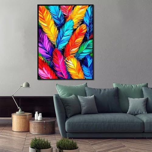 Animal Paint by Numbers Kit for Adults Feather Paint by Numbers, DIY Acrylic Watercolor Oil Painting Kits for Adults Beginners with Brushes, Hobbies for Women for Home Wall Decor, Gifts 12x16 in 9-93 - Image 2