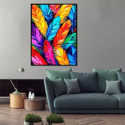 Animal Paint by Numbers Kit for Adults Feather Paint by Numbers, DIY Acrylic Watercolor Oil Painting Kits for Adults Beginners with Brushes, Hobbies for Women for Home Wall Decor, Gifts 28x38 in 5-97 - Image 2