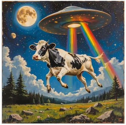 ICYANART UFO Paint by Numbers Kit for Adults, Funny Paint by Number Kits by Unknown