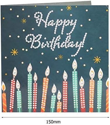12Pcs DIY Diamond Art Greeting Cards Kit with Envelopes&Tools - Create Your Own Sparkling Birthday, Thank You, Holiday Cards for Adults & Beginners(Happy Birthday) - Image 4