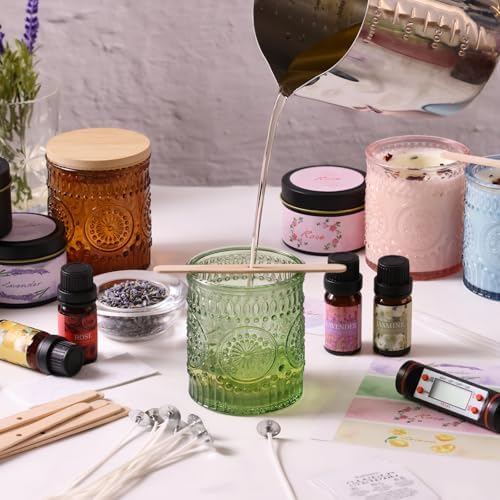 DARJEN Candle Making Kit for Adults, 8 Jars & Tins Soy Wax Scented DIY Set - Image 6