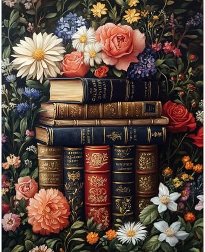 obterie Book Paint by Numbers Kit for Adults Beginner Flowers Oil Painting Kit Adult Paint by Number Kits on Canvas DIY Painting for Beginners Art by Numbers for Gifts Home Wall Decor 16x20 Inch by Unknown