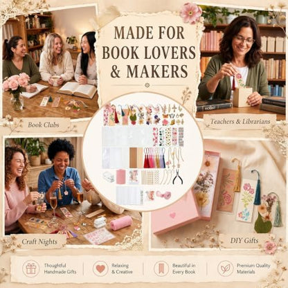 Fuyoooo 30 Set DIY Bookmark Making Kit, 5 Styles Bookmark with Tools - Image 6