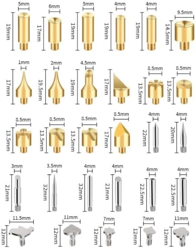 28 Pcs Wood Burning Tips Set, Stippling Tool Tips for Pyrography DIY Crafts - Image 2