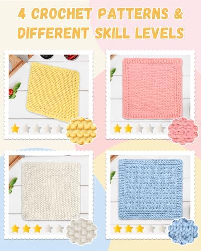 Aeelike Knitting Kit for Beginner Adult, Easy Dishcloth Knit Set, Color B - Image 4