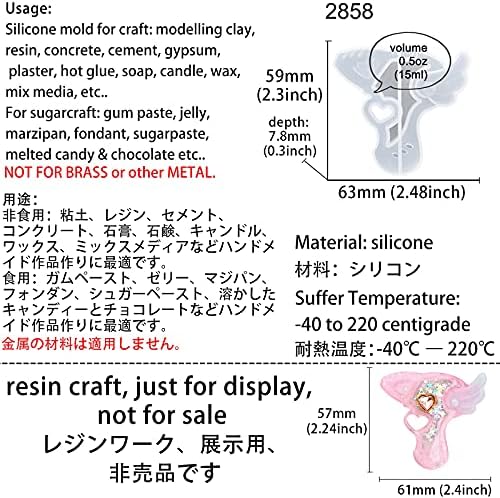 FUNSHOWCASE Resin Shaker Molds Set Charms Pendant Jewelry Making Supplies 9 Silicone Trays with 5 Clear Seal Films - Image 3
