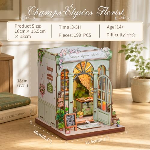 CUTEBEE Book Nook Kit - DIY Miniature House Dollhouse Kit for Adults - Image 3